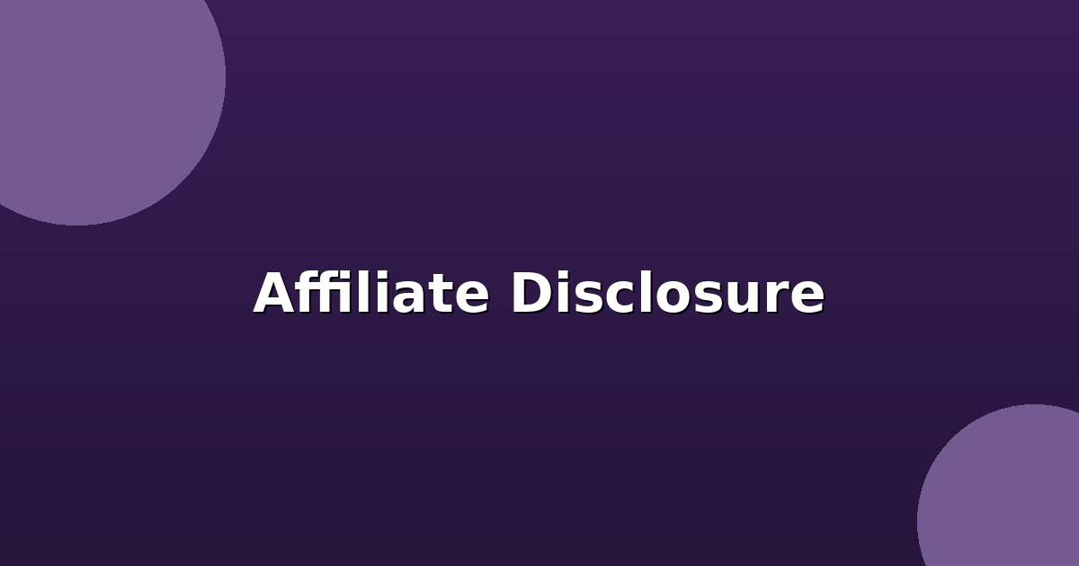 Affiliate Disclosure