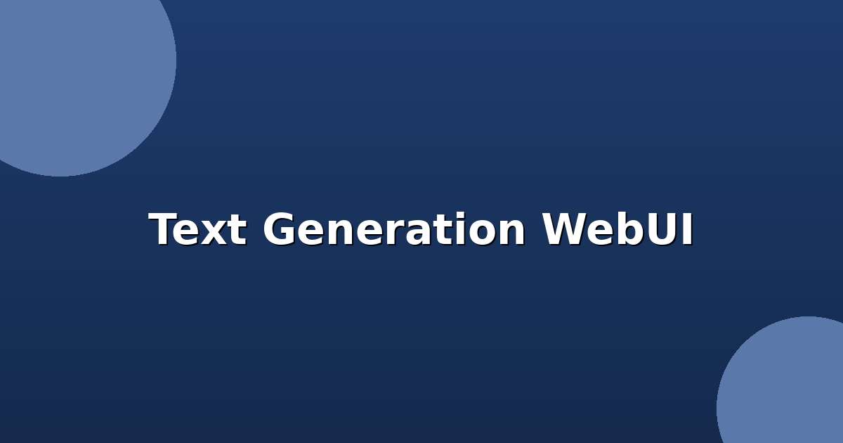 Setting Up Text Generation WebUI (No AVX Required)