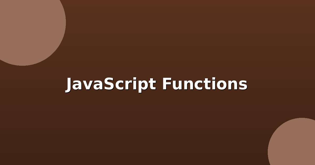 Introduction to Functions